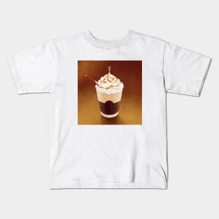 Coffee Straw Food Vintage Retro Kids T-Shirt